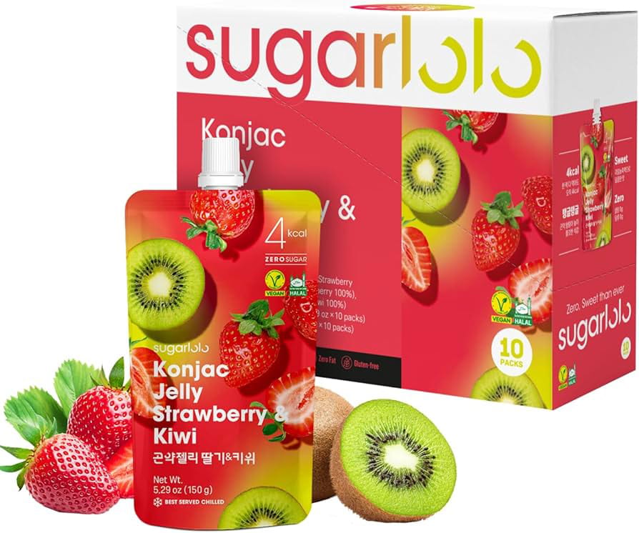 Sugarlolo Strawberry Kiwi Konjac Jelly.