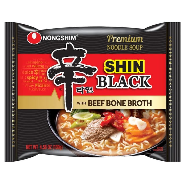 Shin Black “Beef Bone Broth” Ramen.