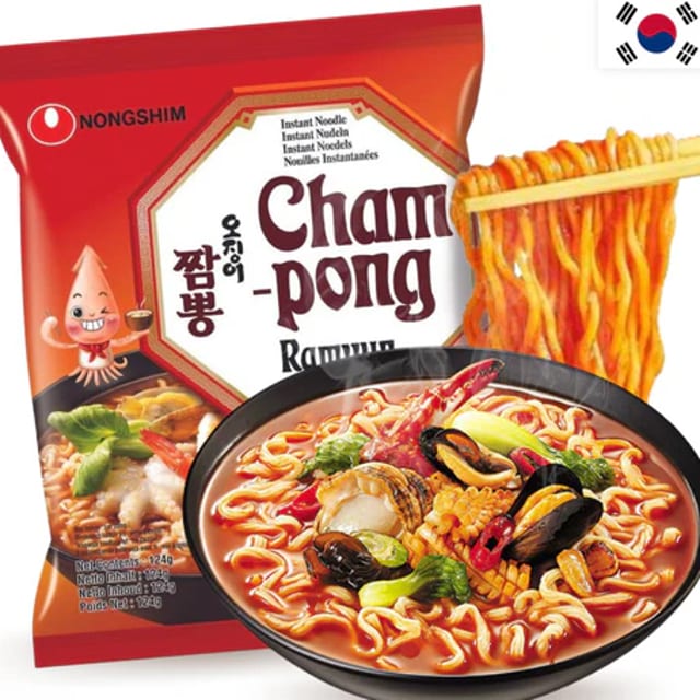Champong Spicy Seafood Ramen.