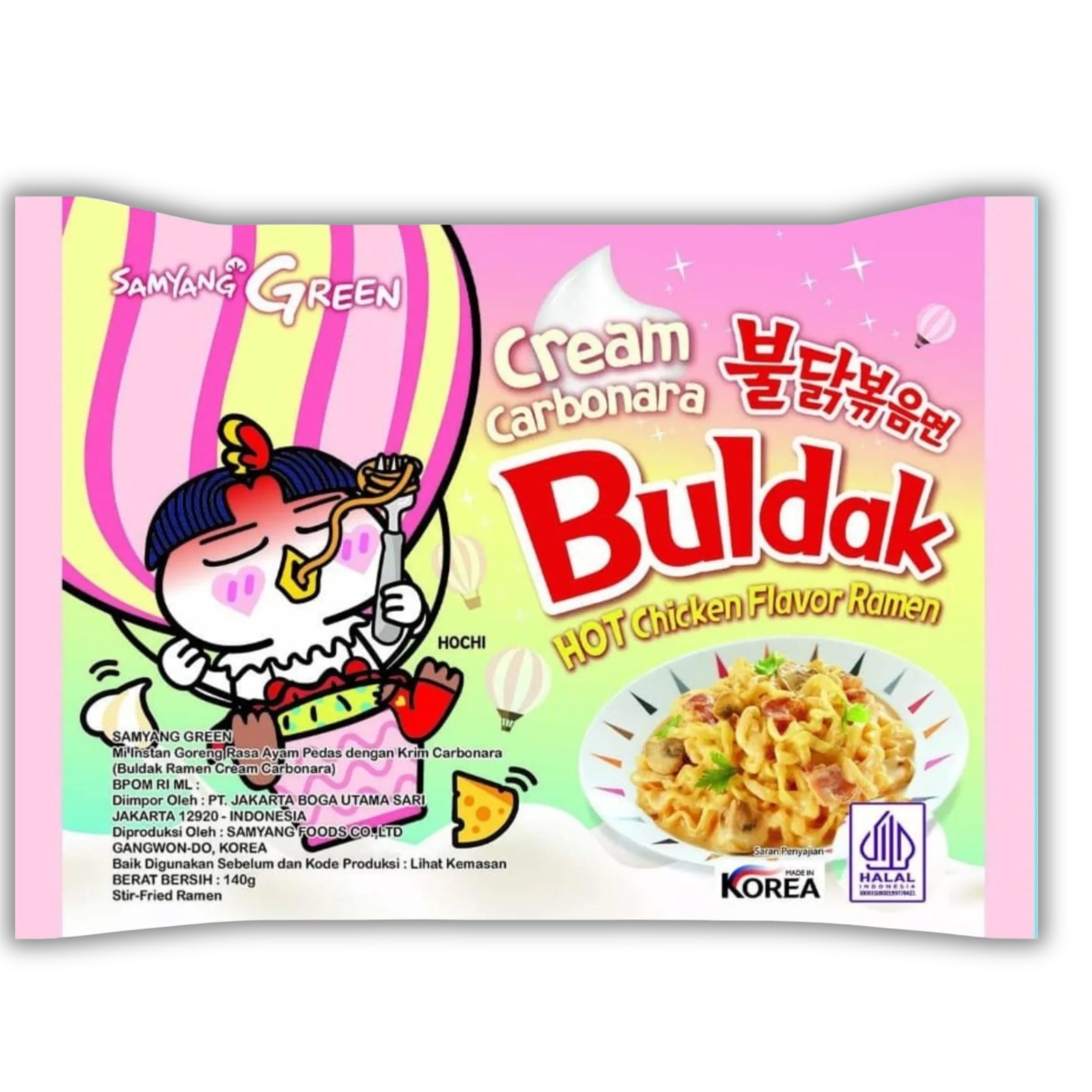 Buldak Cream Carbonara Ramen.