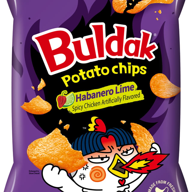 Buldak Habanero Lime Chips.