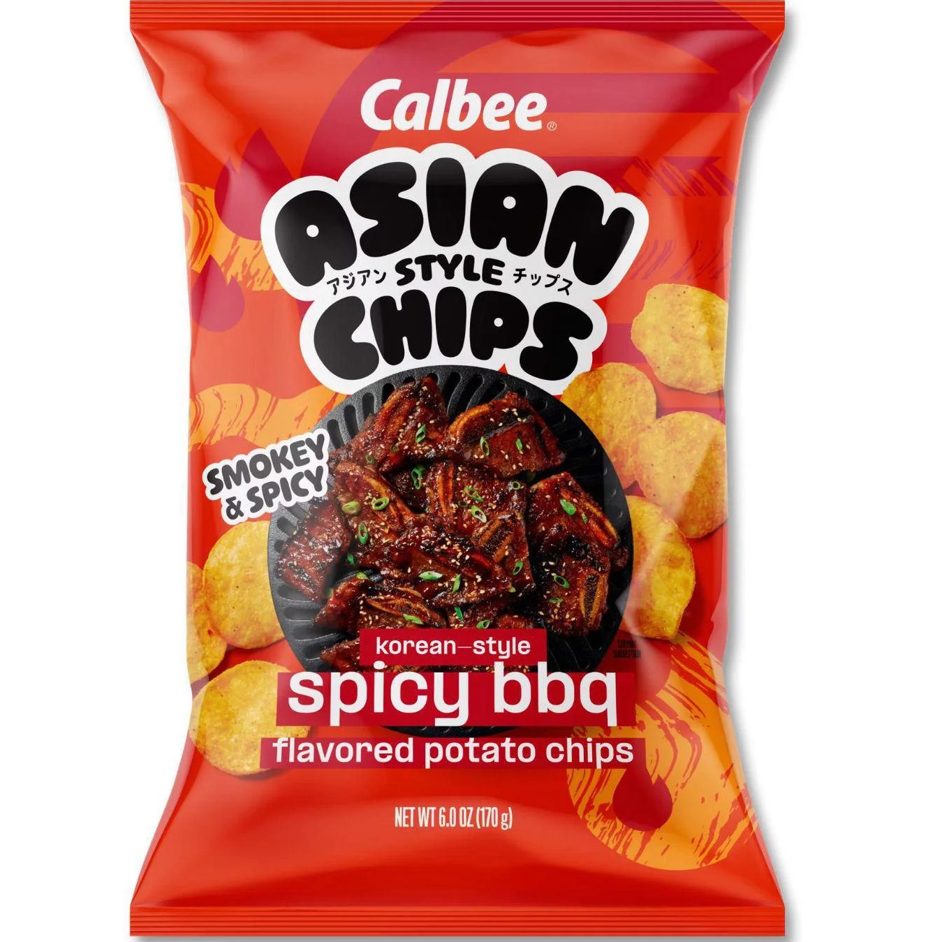 Calbee Korean Spicy BBQ Chips.