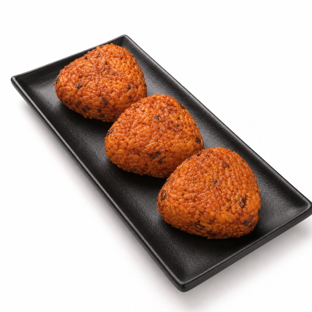 Kimchi Mozzarella Rice Ball.