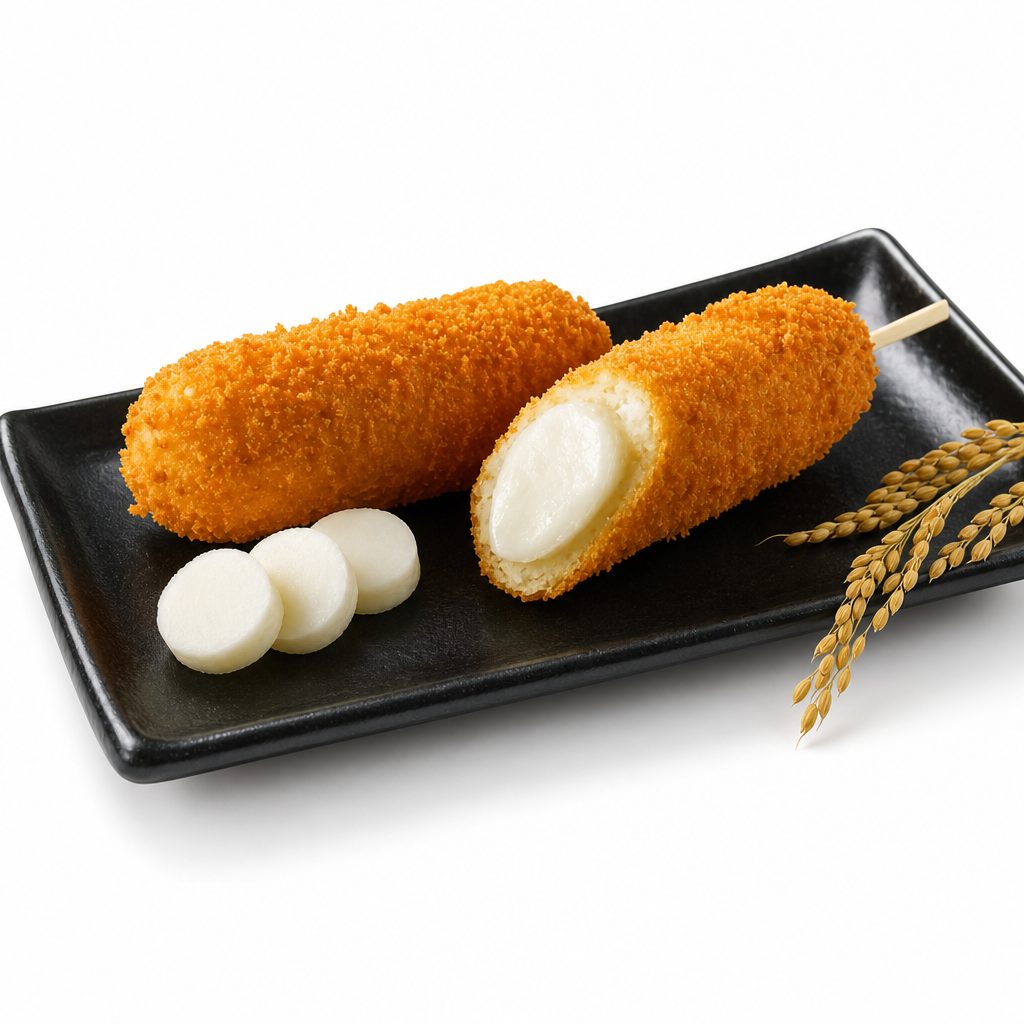 Mozzarella & Rice Cake Corndog.